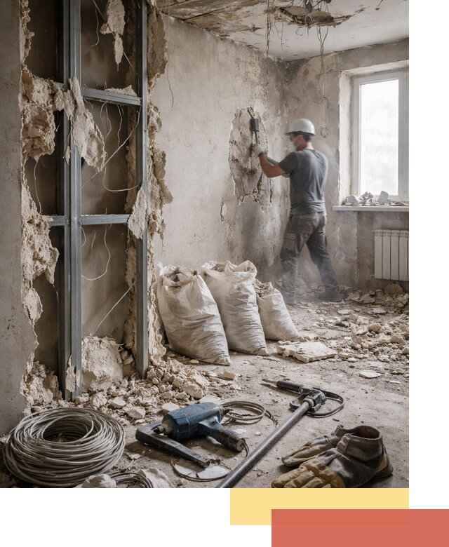 Профессиональный демонтаж зданий и конструкций в бору