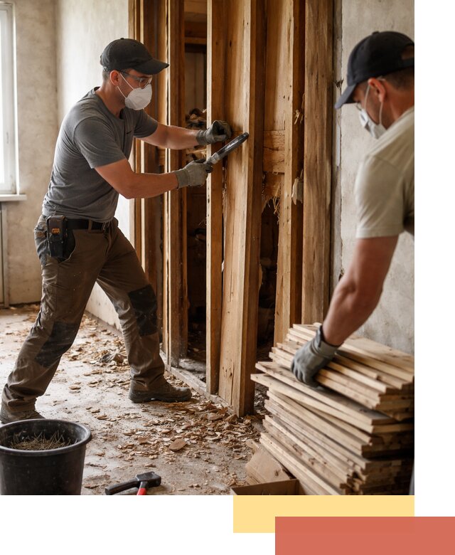 Демонтаж деревянных перегородок в бору быстро и аккуратно