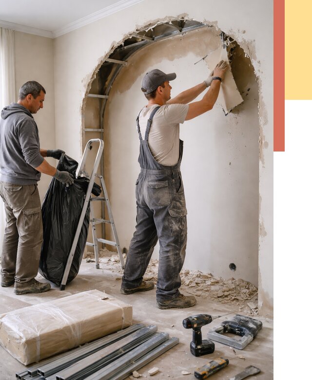 Демонтаж арки из гипсокартона в бору от 3637 руб. — услуги под ключ | ОТДЕЛОЧНИК-Бор