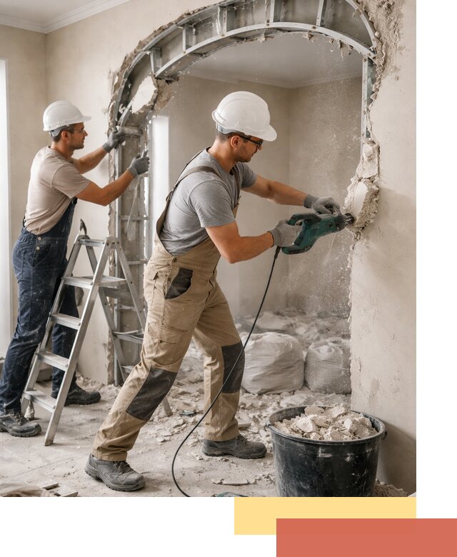 Демонтаж гипсокартонной арки в бору быстро и аккуратно