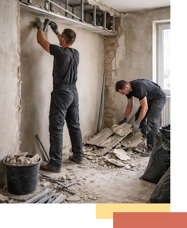 Демонтаж короба из гипсокартона в бору быстро и аккуратно