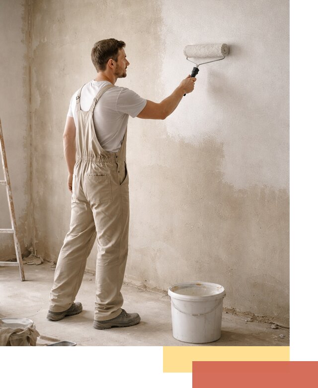 Грунтовка стен под отделку в бору профессиональным раствором