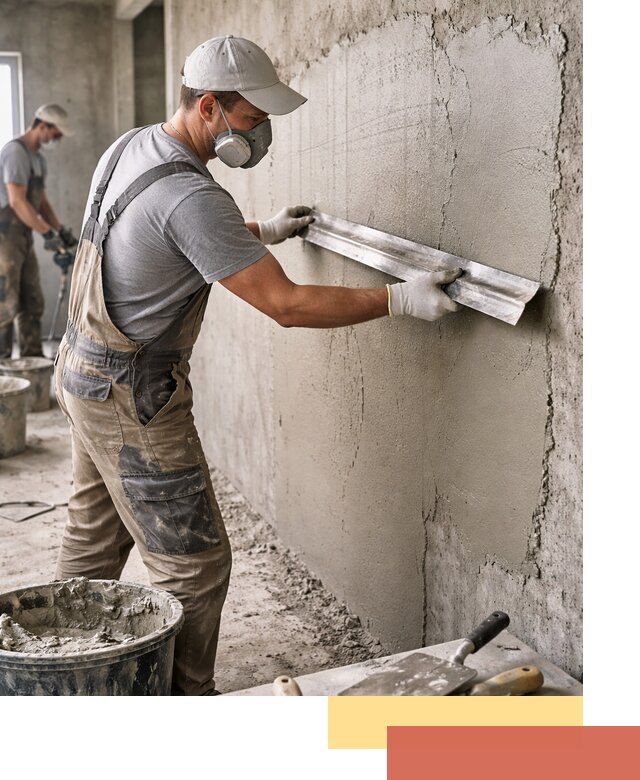 Штукатурка бетонных стен в бору качественно и долговечно