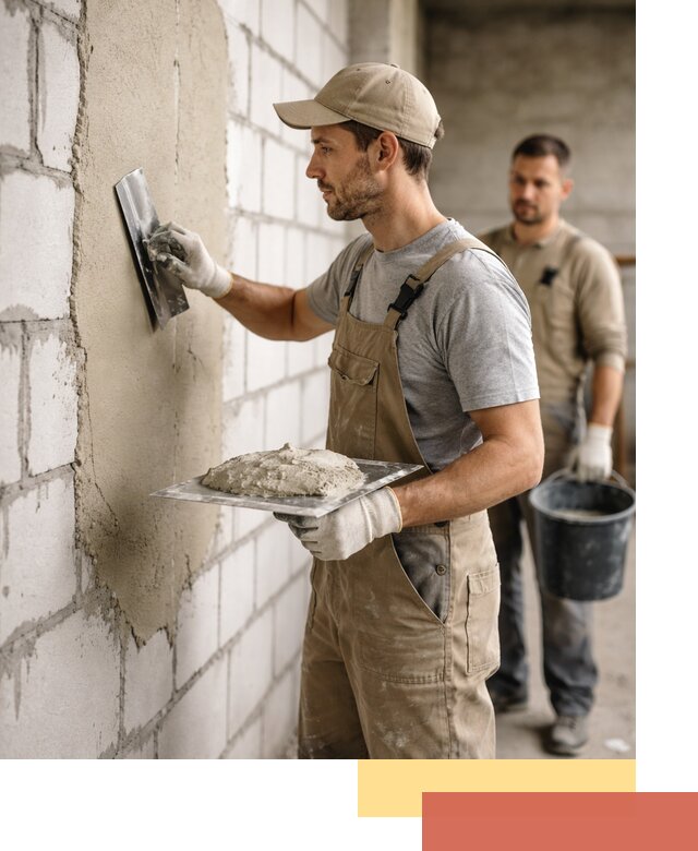 Штукатурка стен из газобетона в бору под ключ