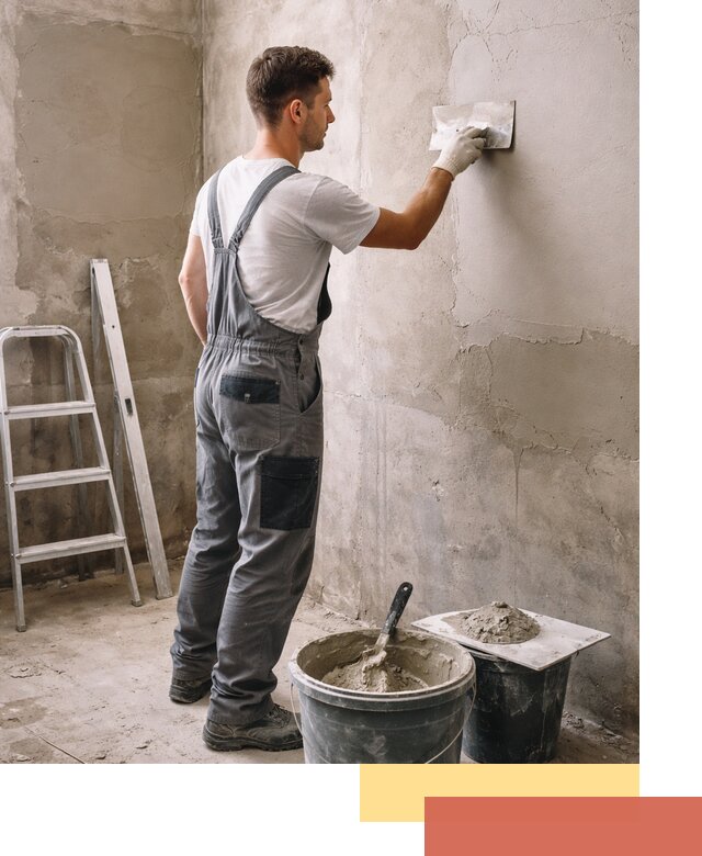 Штукатурка стен в ванной под ключ в бору