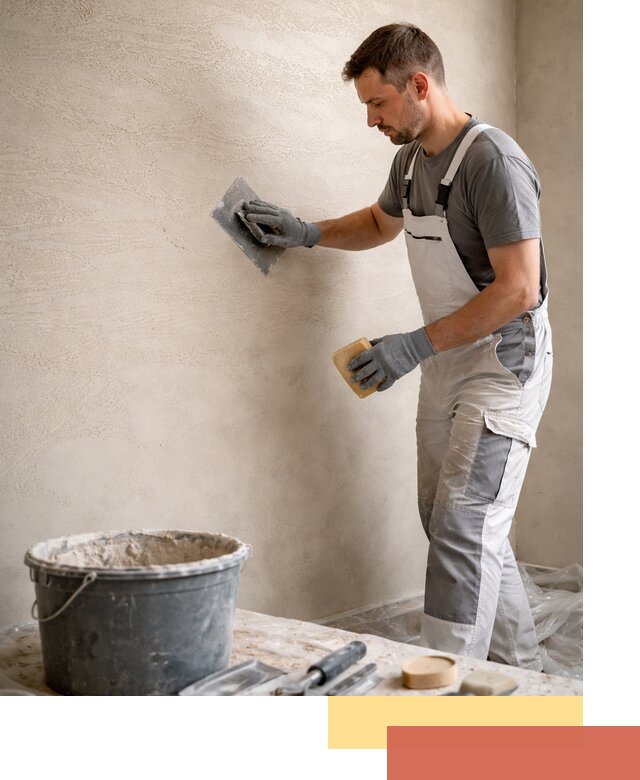 Декоративная штукатурка травертин в бору для стен и потолков