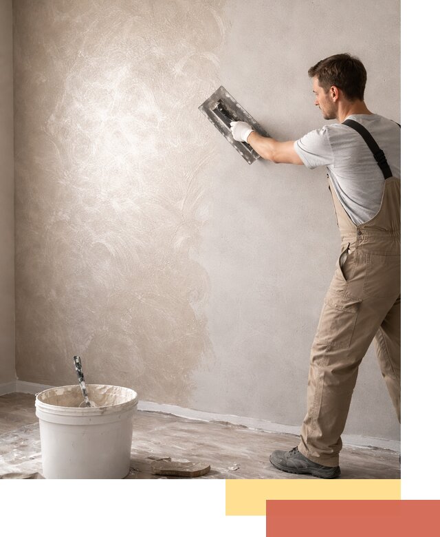 Декоративная штукатурка «Мокрый шелк» под ключ в бору