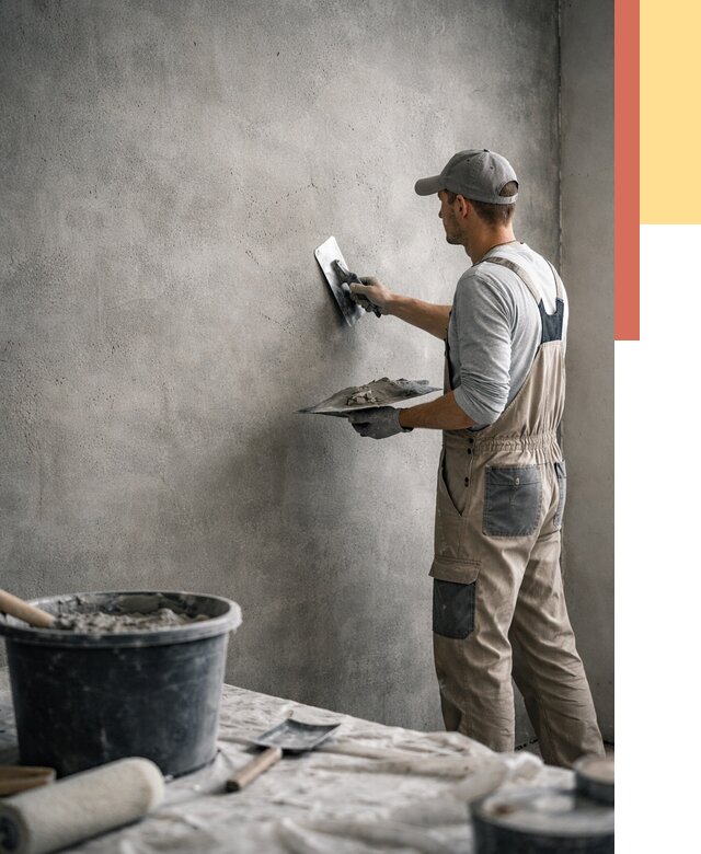 Декоративная штукатурка под бетон в бору от 2598 руб./м² — нанесение под ключ | ОТДЕЛОЧНИК-Бор