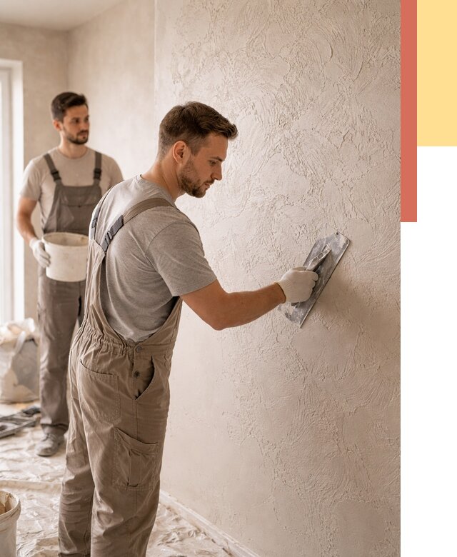 Фактурная штукатурка стен в бору от 4364 руб./м² — заказать под ключ | ОТДЕЛОЧНИК-Бор