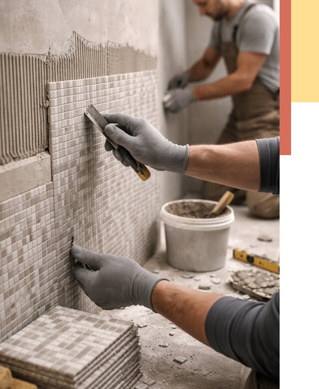 Облицовка стен мозаикой в бору от 3325 руб/м2 — укладка мозаики на стены | ОТДЕЛОЧНИК-Бор