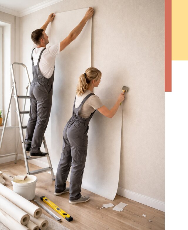 Поклейка флизелиновых обоев в бору от 6234 руб. | Быстро и недорого — ОТДЕЛОЧНИК-Бор