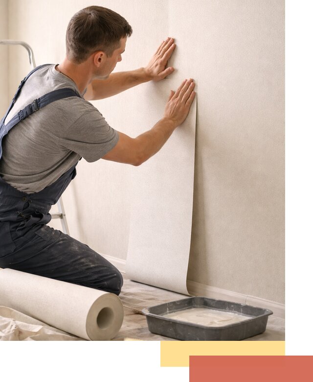 Поклейка флизелиновых обоев в бору качественно и быстро