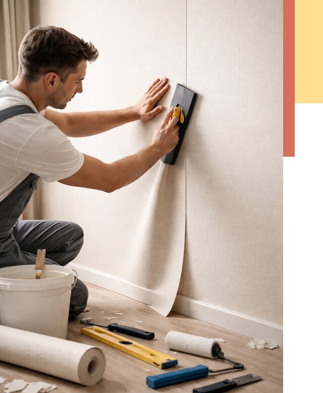 Поклейка виниловых обоев в бору от 4676 руб. | Быстро и недорого — ОТДЕЛОЧНИК-Бор