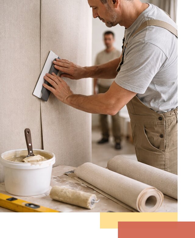 Поклейка текстильных обоев в бору профессионально и аккуратно