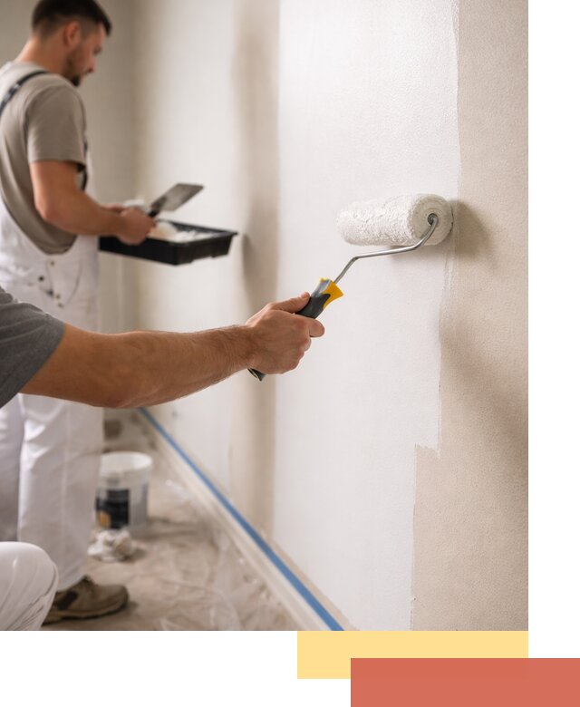 Покраска стен акриловой краской профессионально в бору