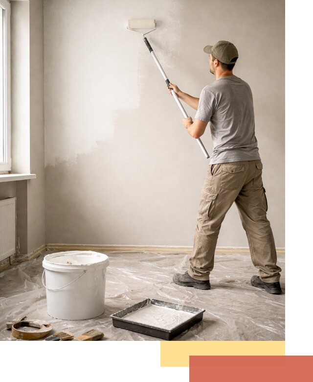 Покраска стен латексной краской в бору качественно и быстро