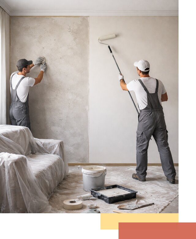 Покраска стен антивандальной краской в бору