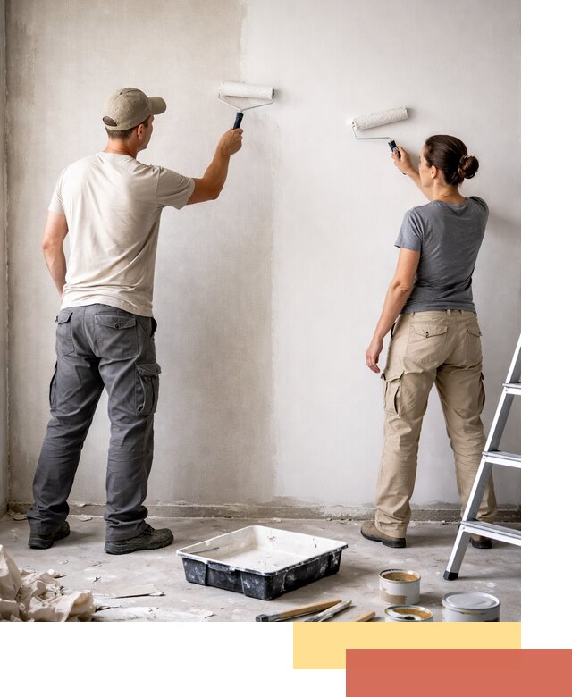 Окраска стен по стеклохолсту в бору качественно и долговечно