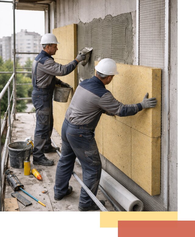 Утепление стен зданий и домов в бору качественно и надежно