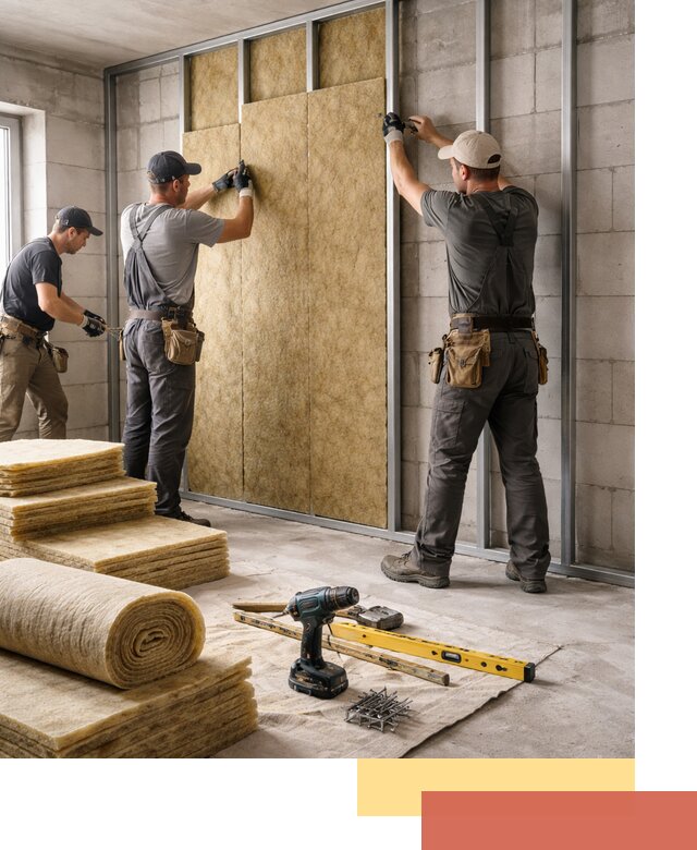 Шумоизоляция перегородок из блоков в бору — монтаж и защита шумоизоляцией