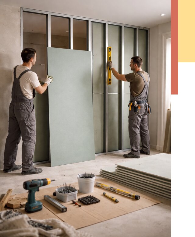 Перегородка из влагостойкого гипсокартона в бору от 4987 руб. — монтаж под ключ | ОТДЕЛОЧНИК-Бор