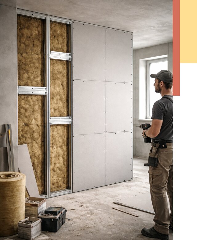 Усиленная перегородка под навеску в бору от 13299 руб. — монтаж под ключ | ОТДЕЛОЧНИК-Бор