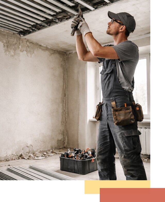 Демонтаж реечного потолка в бору быстро и аккуратно