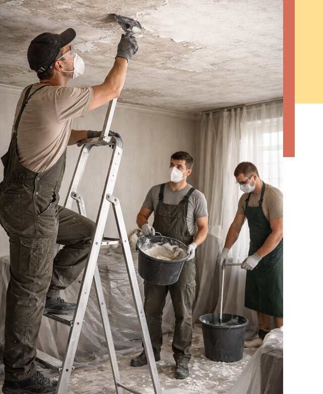 Удаление побелки с потолка в бору от 2598 руб. быстро и недорого | ОТДЕЛОЧНИК-Бор