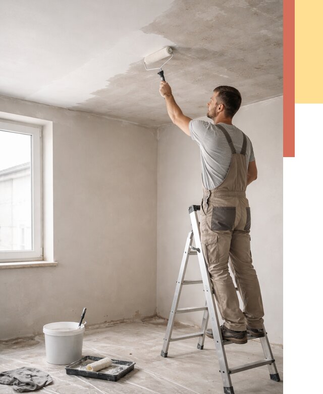 Грунтовка потолка в бору от 2598 руб. — быстро и недорого | ОТДЕЛОЧНИК-Бор