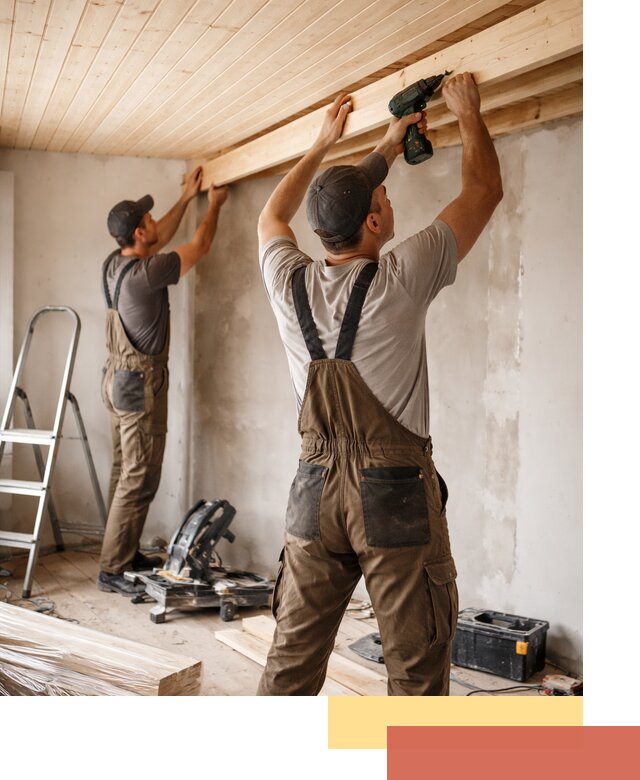 Монтаж потолка из вагонки в бору профессионально и аккуратно