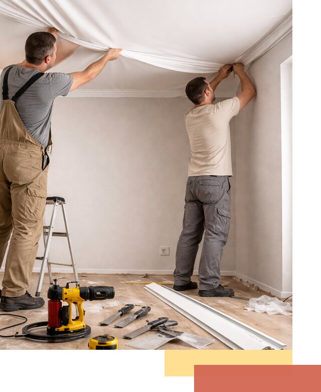 Монтаж ПВХ натяжного потолка в бору качественно и быстро