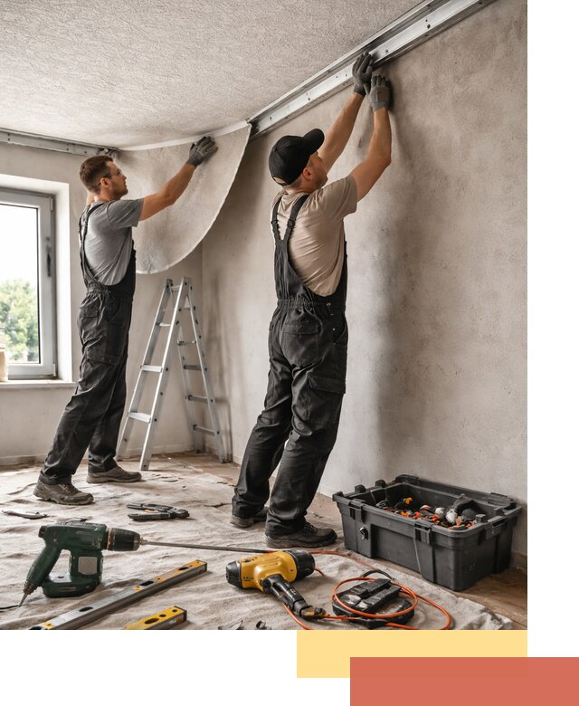 Монтаж фактурного натяжного потолка в бору качественно и быстро