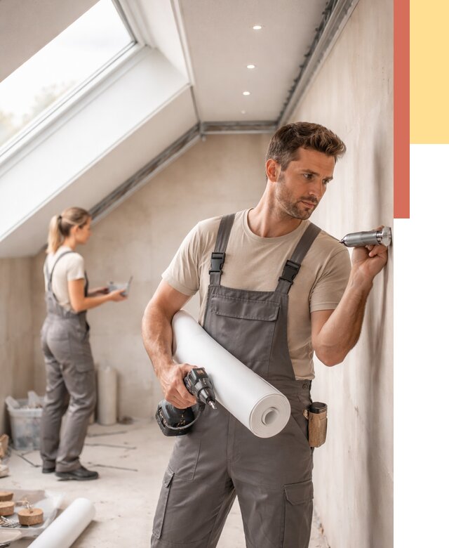 Монтаж натяжного потолка на мансарде в бору от 3637 руб. | ОТДЕЛОЧНИК-Бор