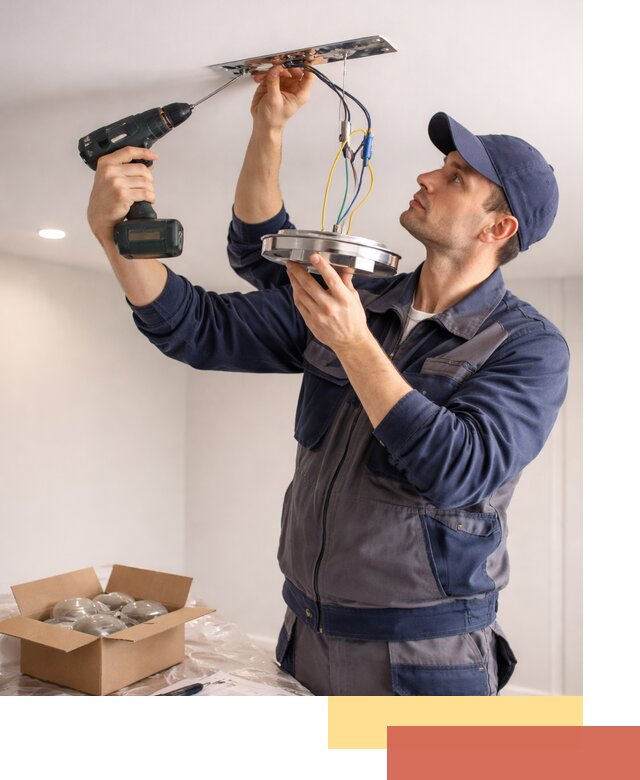 Установка люстры в натяжной потолок в бору