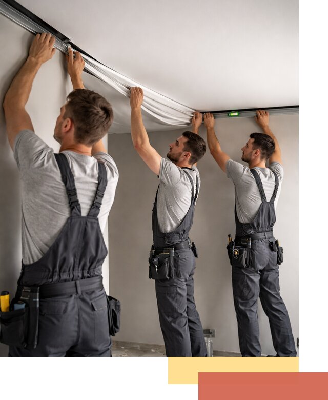 Теневые натяжные потолки в бору: монтаж и отделка быстро и качественно