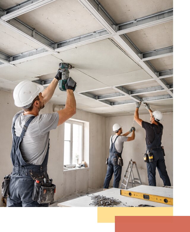 Кессонный потолок из гипсокартона под ключ в бору