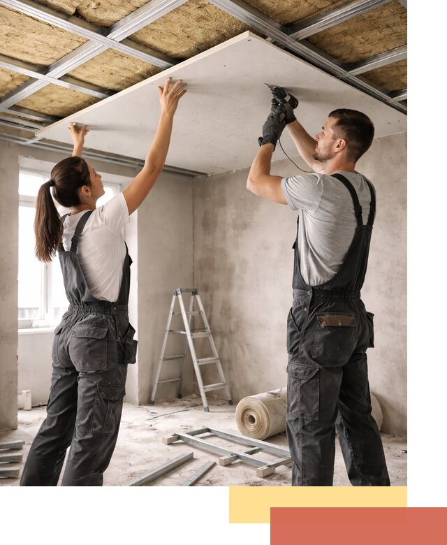 Звукоизоляция потолка из ГКЛ в бору профессионально и надежно