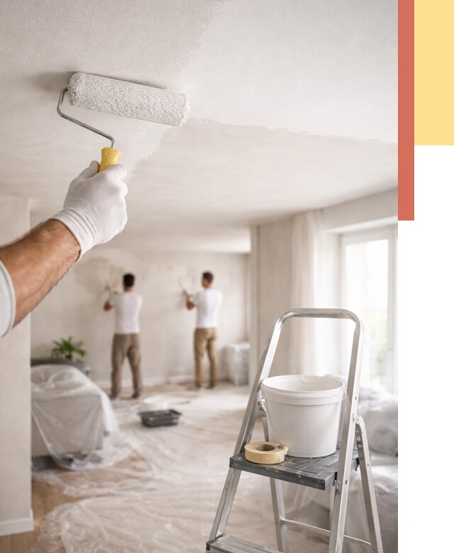 Покраска потолка акриловой краской в бору от 2598 руб. | ОТДЕЛОЧНИК-Бор