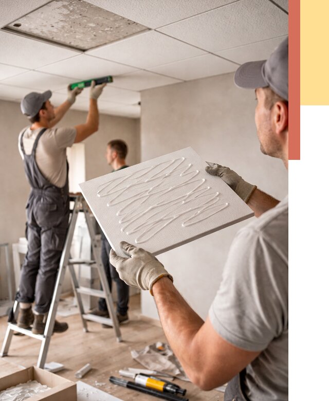 Монтаж потолочной плитки в бору от 4676 руб. — быстро и недорого | ОТДЕЛОЧНИК-Бор