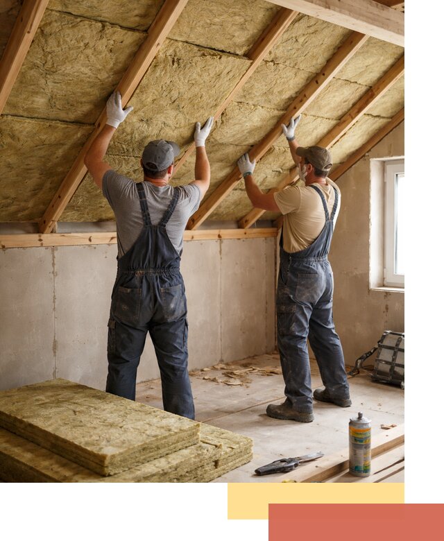 Утепление потолка минеральной ватой в бору