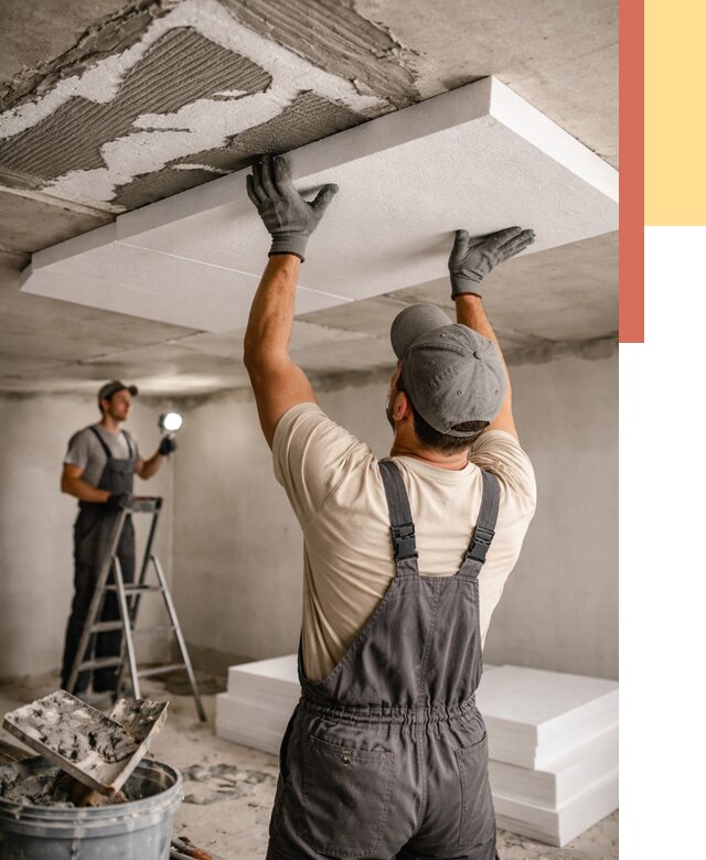 Утепление потолка пенопластом в бору от 4676 руб/м2 — недорого и быстро | ОТДЕЛОЧНИК-Бор