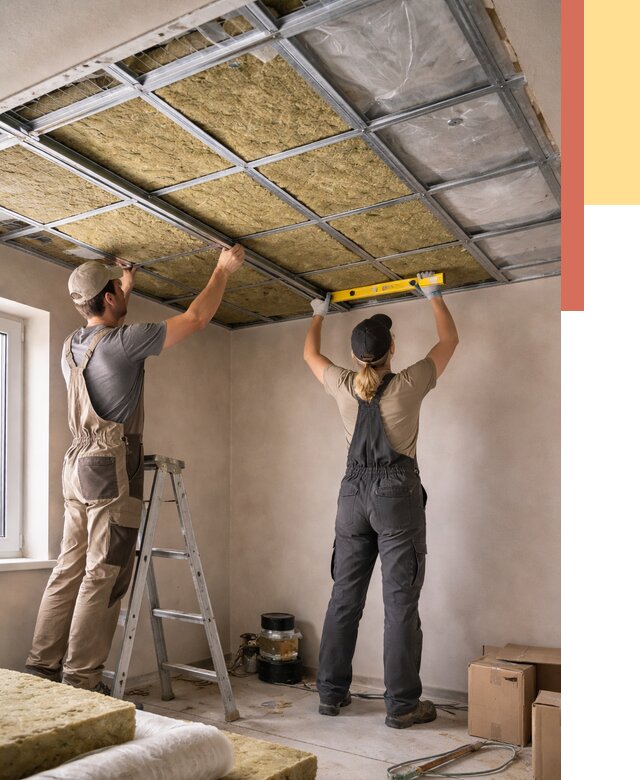 Шумоизоляция потолка в бору от 1299 руб. под ключ — услуги ОТДЕЛОЧНИК-Бор