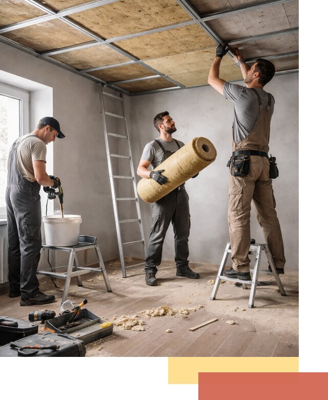 Шумоизоляция потолка в бору: профессиональный монтаж и отделка